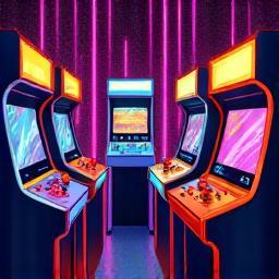 Bright lights of arcade games