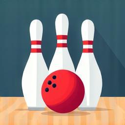 Bowling pins and ball